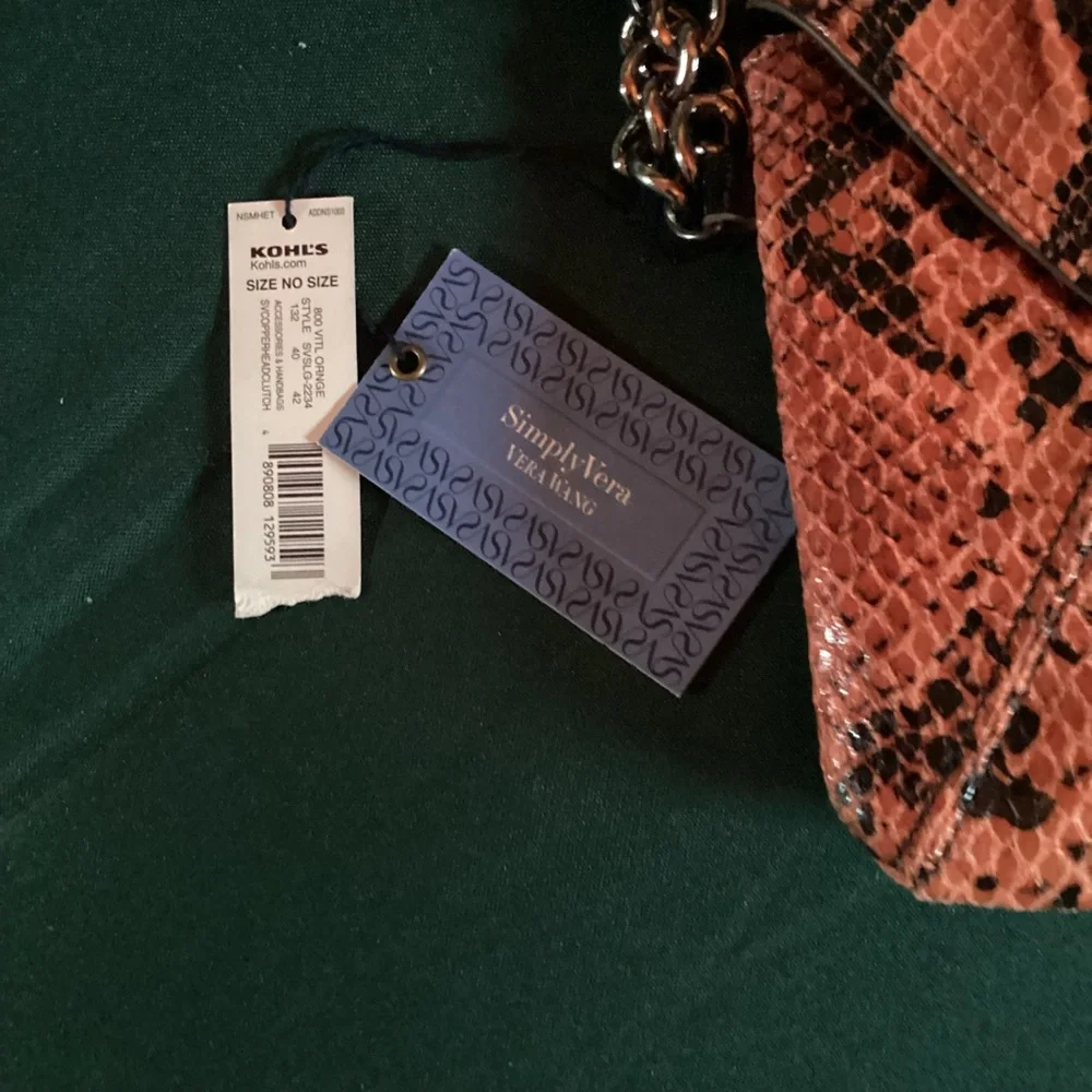 Simply Vera Vera Wang Red and Black Clutch Wristlet
